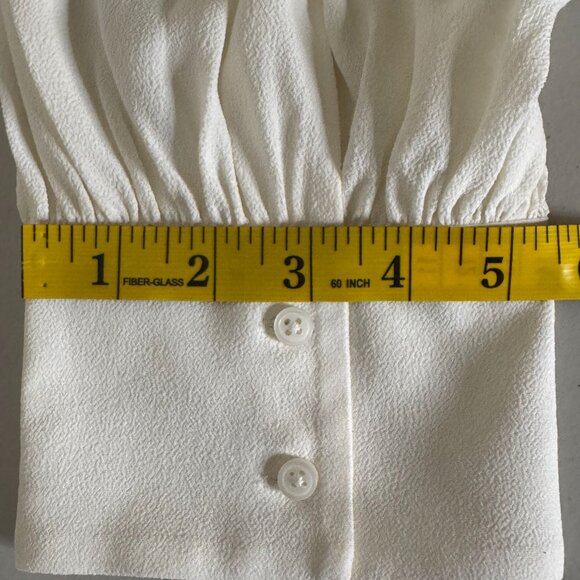 NWOT JCrew Top Woman's sz 3X Cream Sheer Oversize Button Up Blouse - Picture 9 of 12